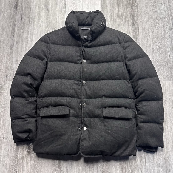 John Varvatos Calder Black Down Fill Puffer Jacket Size 48 (Medium)
